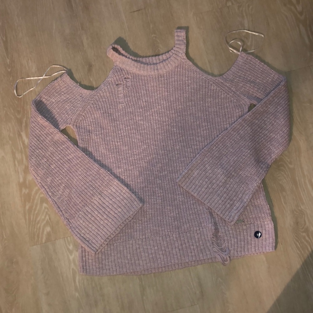 New hollister off the shoulder sweater